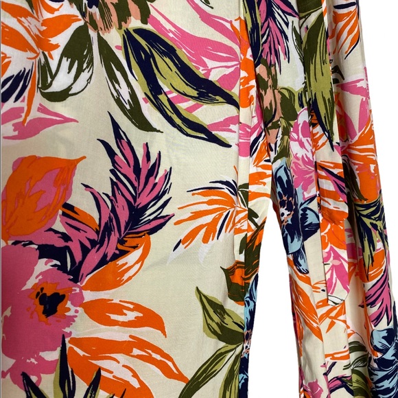 Brand New! Ivy Street Cream Multi-Colored Wide Leg  Sleeveless Jumpsuit size M - Picture 7 of 8